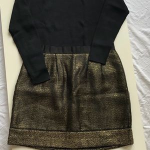 Fun Gold Tweed Skirt - LOFT - Size 10